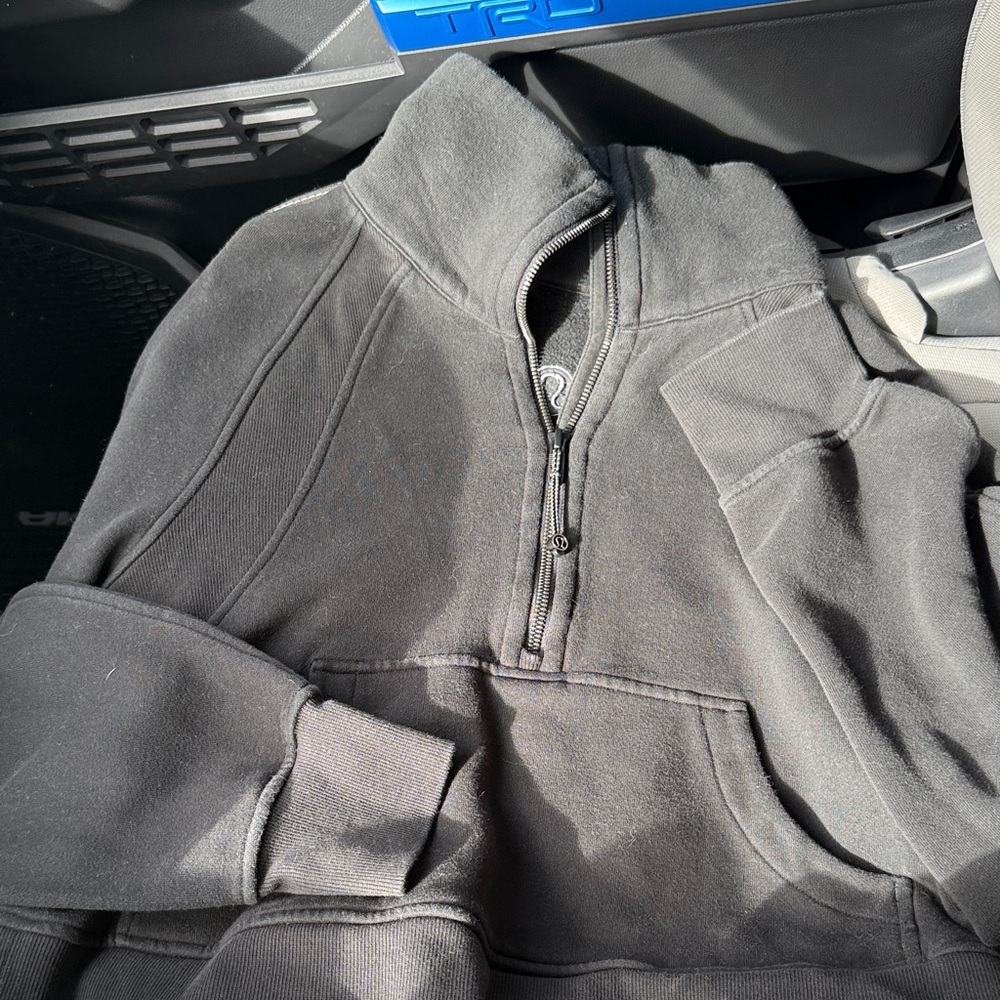 Black lululemon Half-Zip Pullover Sweatshirt